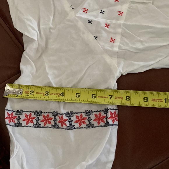 White Boho Embroidered Top Long Sleeve Size 1X - Picture 11 of 12